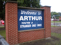 Arthur Illinois city sign